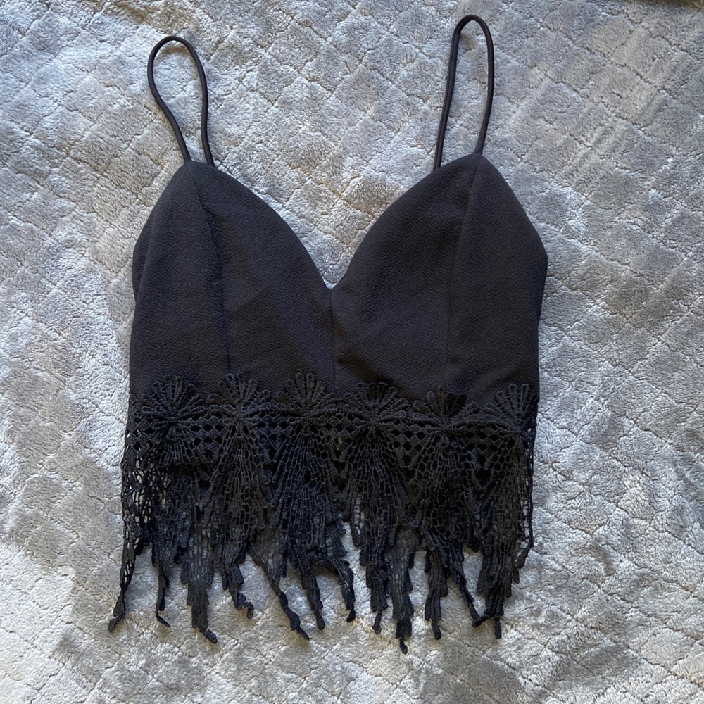 ANGL fringed crop top
